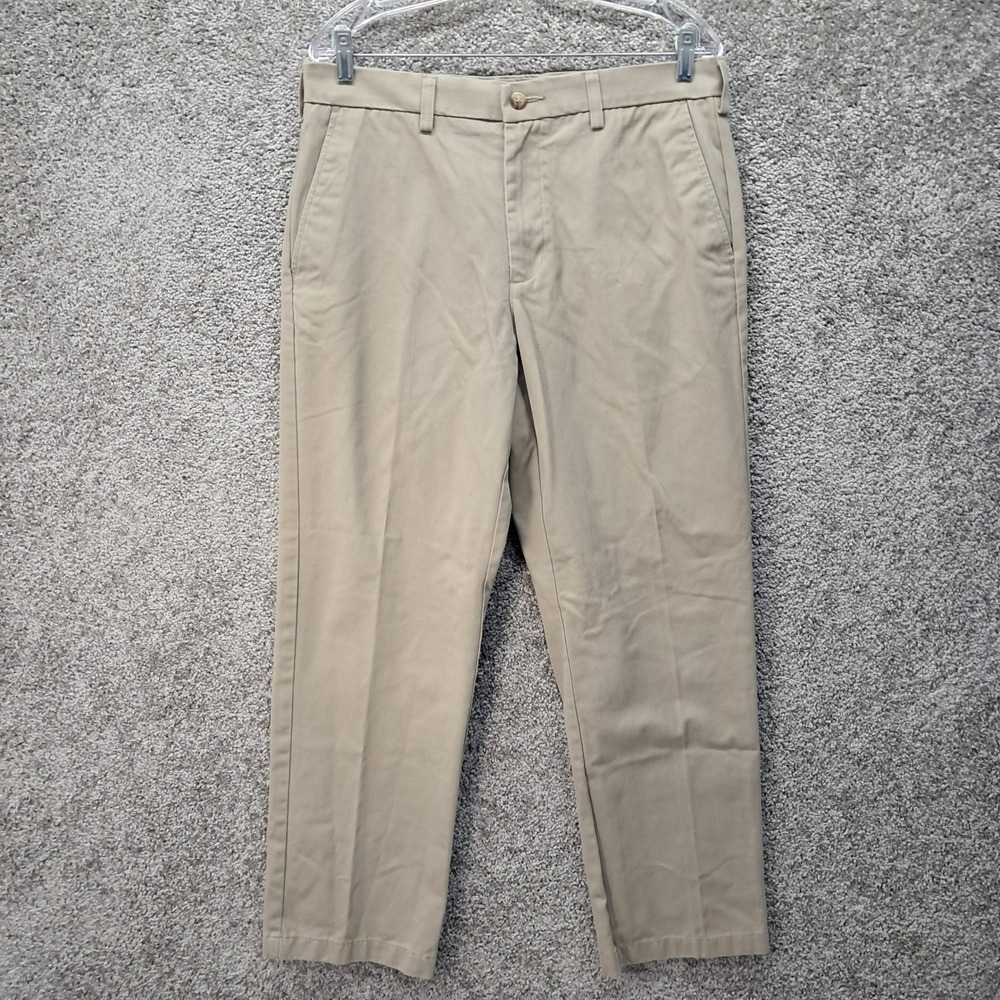 Croft & Barrow Mens Straight Fit Khaki Chino Pants Tan 33x30 RN73277